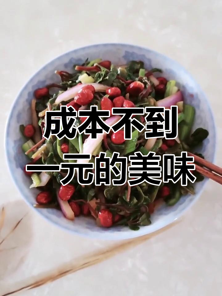 一元钱做出美味麻子菜,简单又健康
