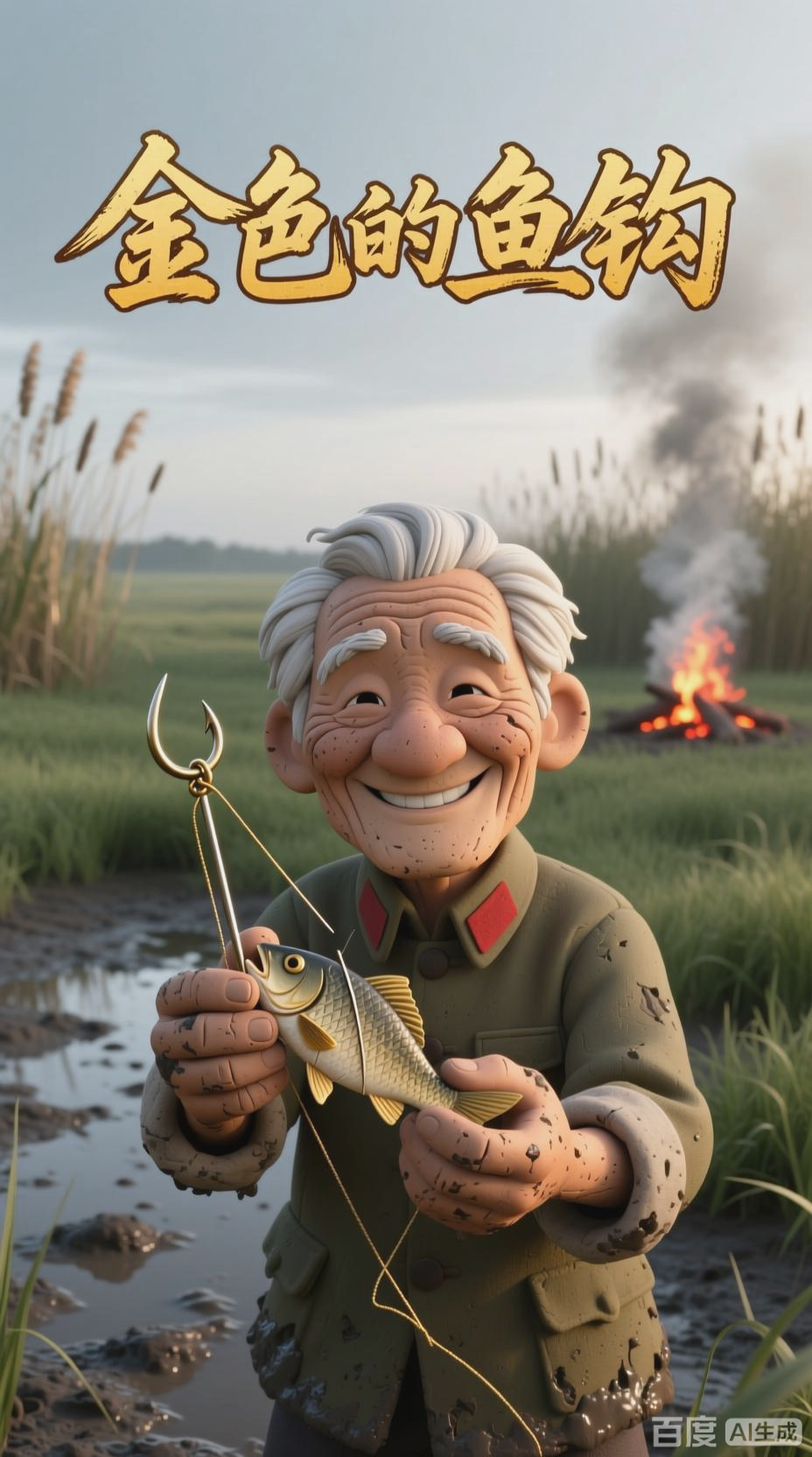 金色的鱼钩
