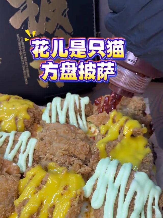 猫咪也爱方盘披萨,花儿猫儿的美食日记!花儿是只猫方盘披萨 底特律披萨 真材实料 拉丝披萨 