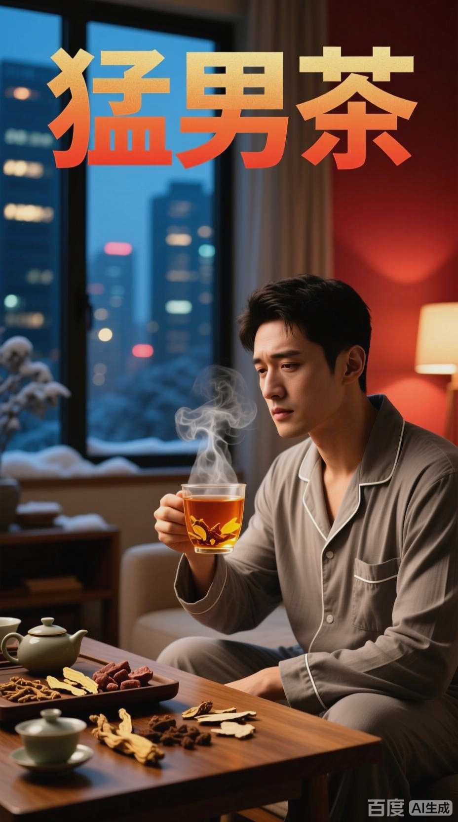 猛男茶,黄芪肉苁蓉泡制