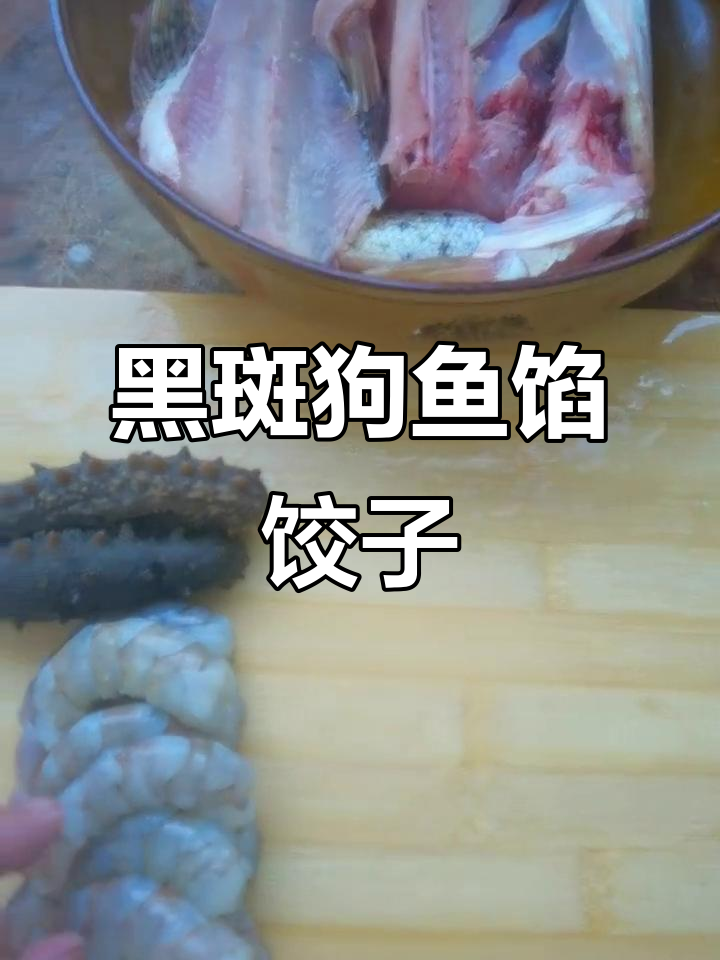 乌苏里江黑斑狗鱼饺子,虾仁海参搭配更美味