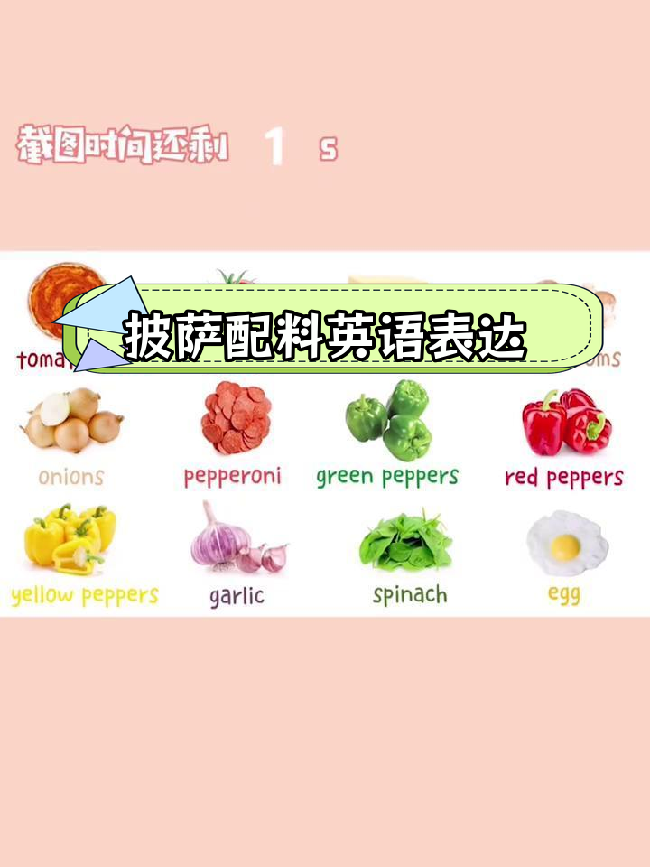 英语教你做披萨配料