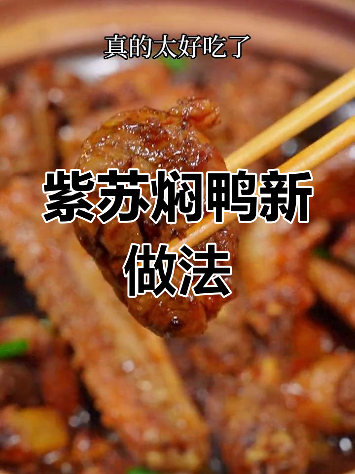 鸭子新吃法,紫苏焖制香气扑鼻,拌饭绝配!