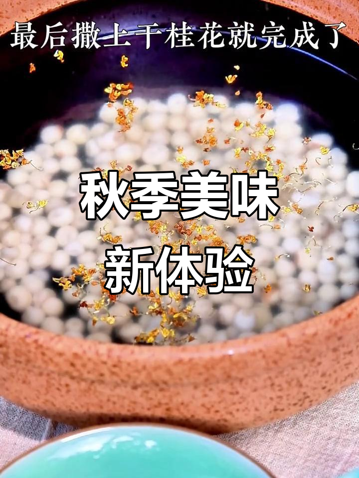 立秋时节，鸡头米搭配桂花冰糖，口感绝佳，赶紧试试！