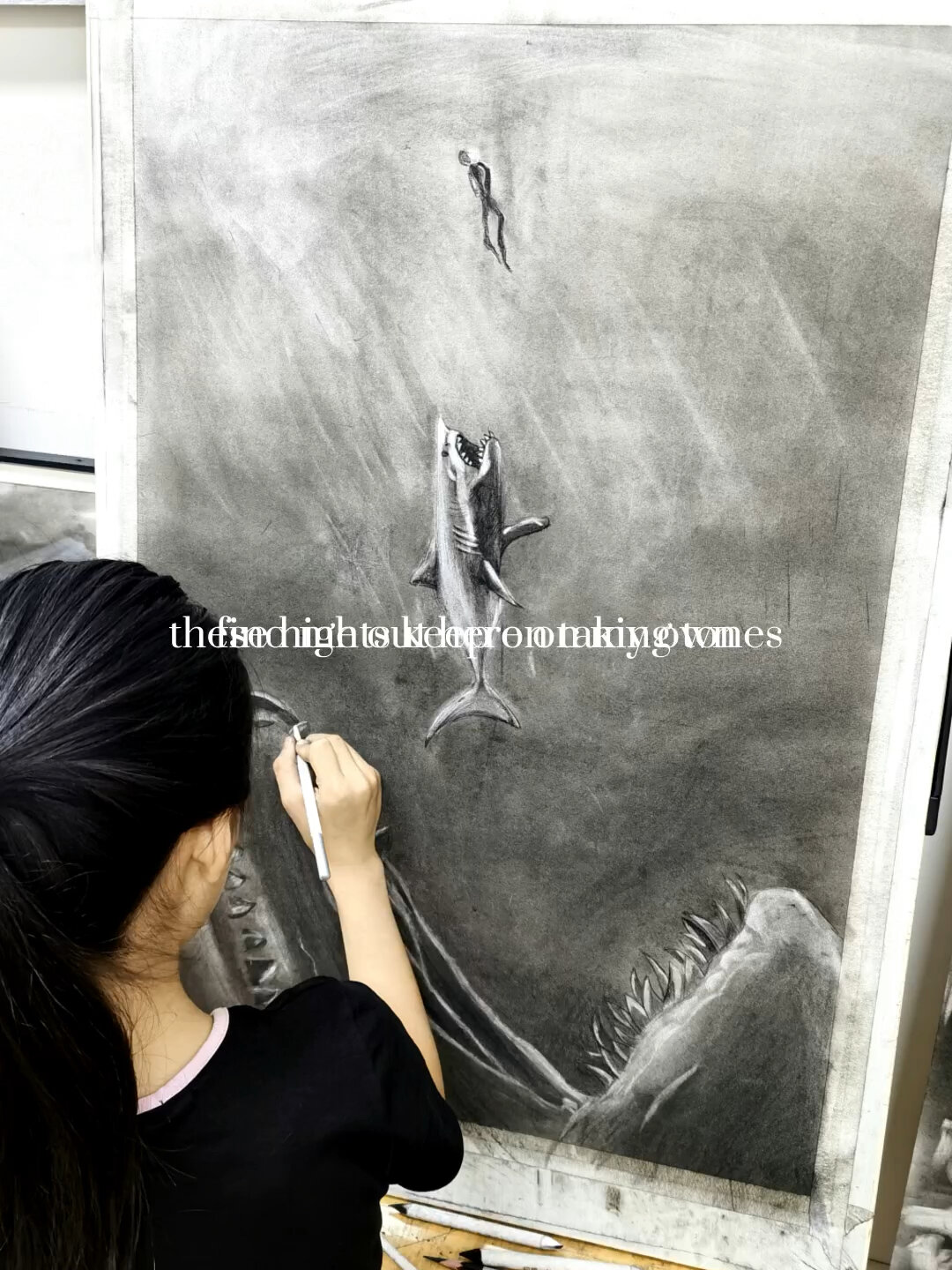 四年级素描大幅作品
