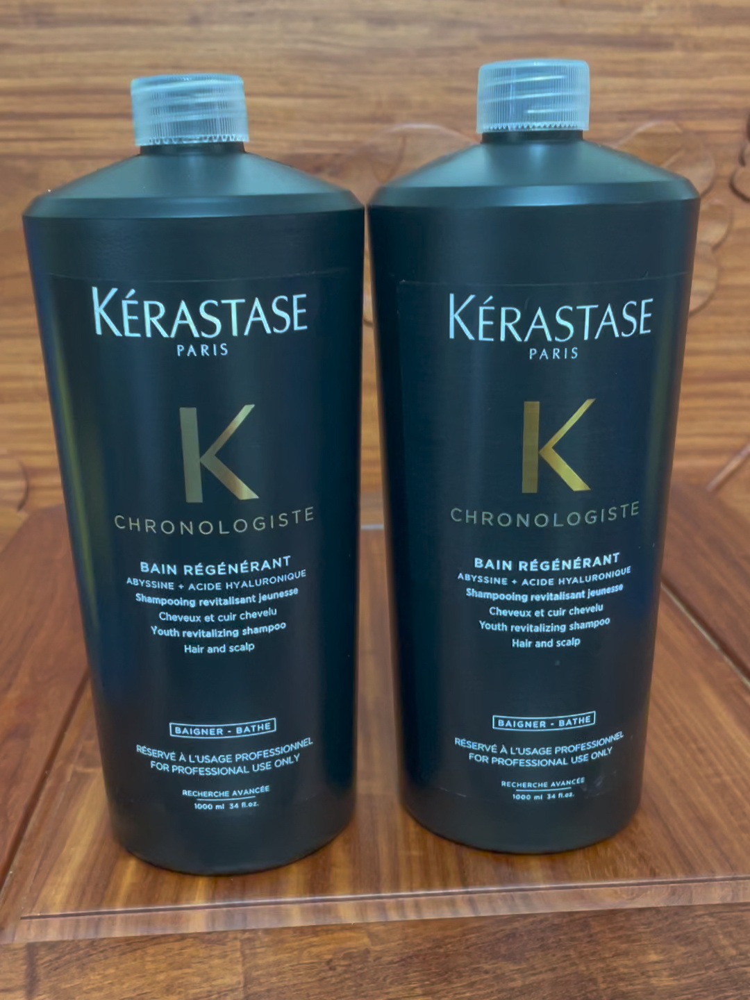 卡诗黑钻玥源洗发水1L真假对比