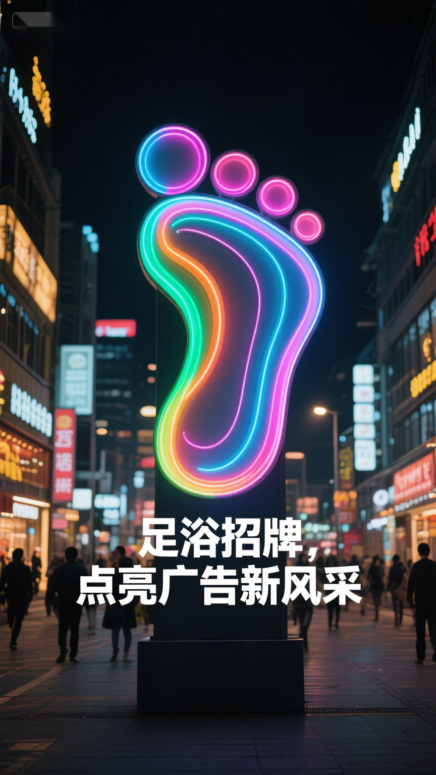 足浴招牌点亮广告新风采