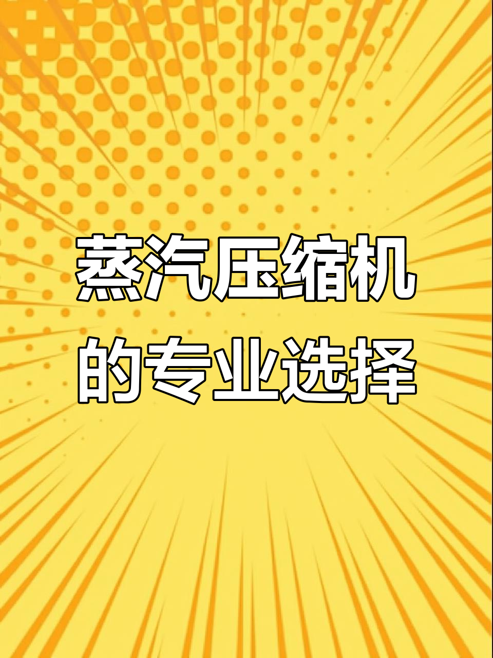 我们专注于蒸汽压缩机,凭借技术和服务赢得市场认可