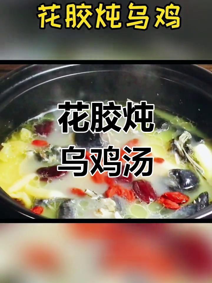 鱼胶炖乌鸡,滋补汤做法大揭秘