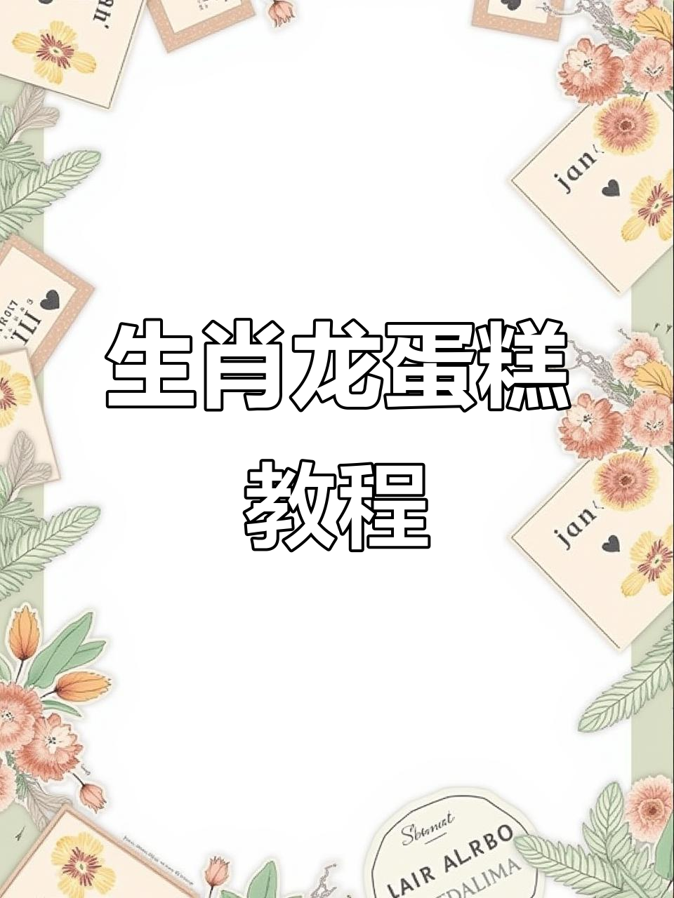 蛋糕生肖龙制作秘籍，手把手教你做