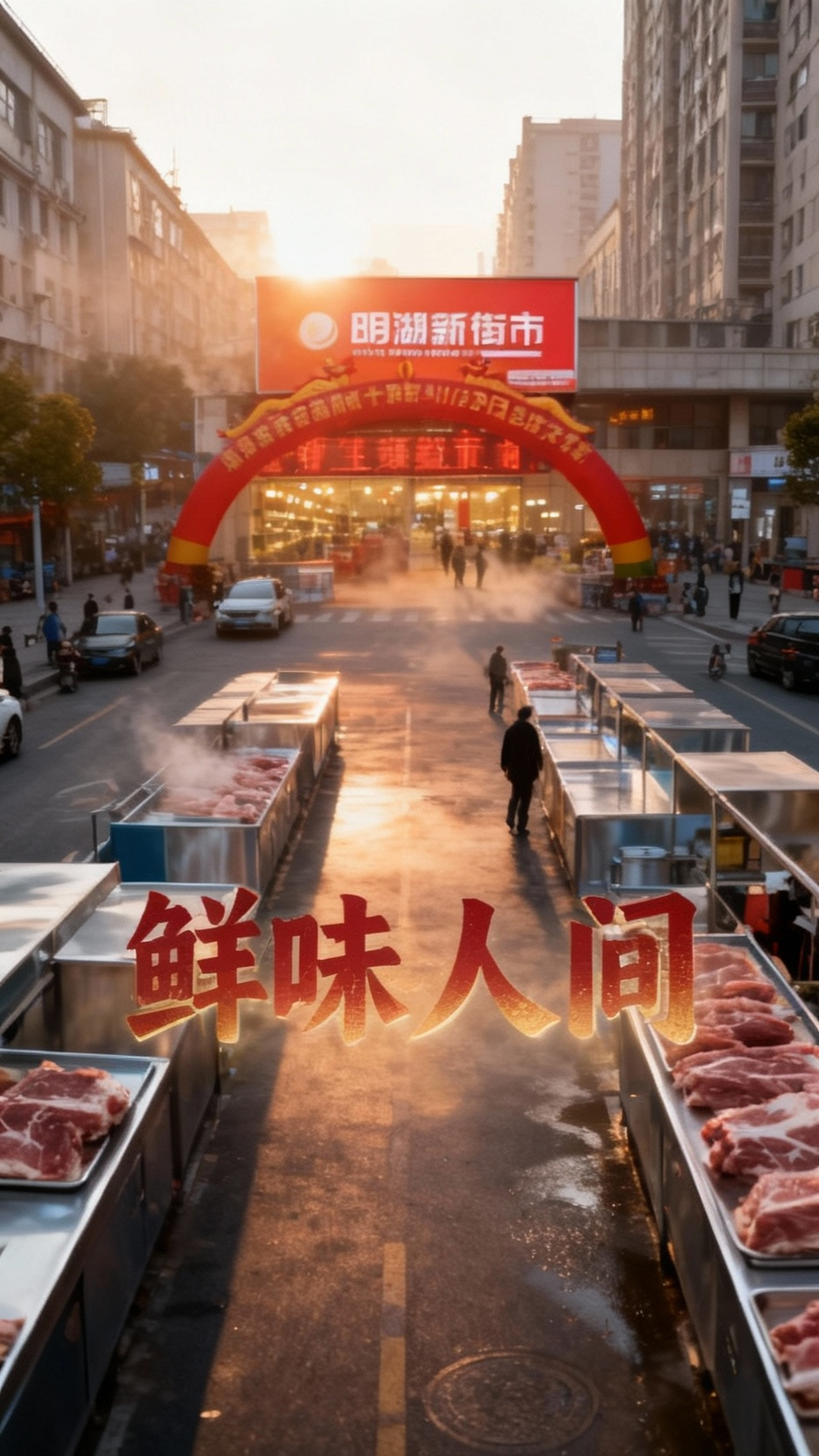 明湖新街市，鲜猪肉等你带回家