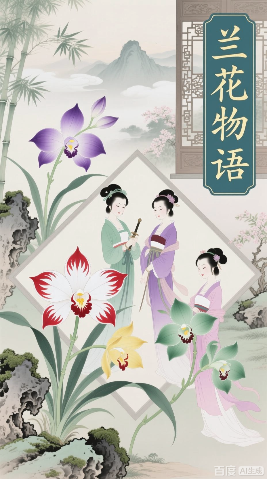 兰花之美，品种各异