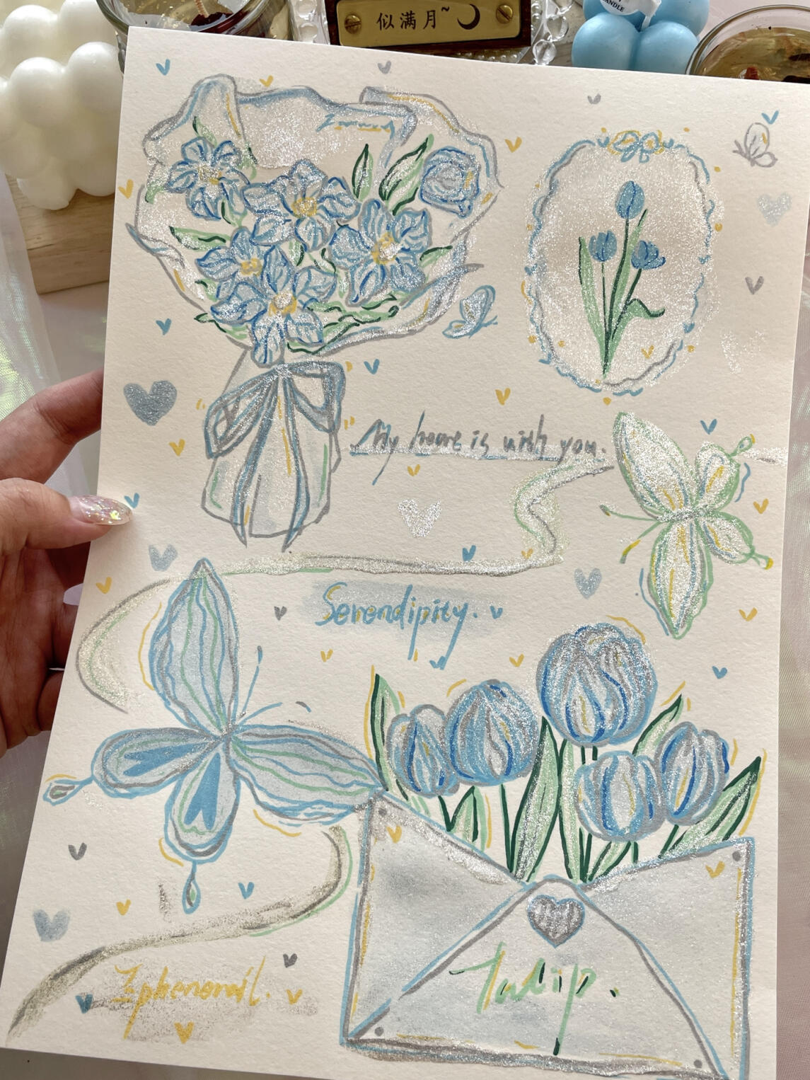 沉浸式速画丙烯马克笔 郁金香花束
