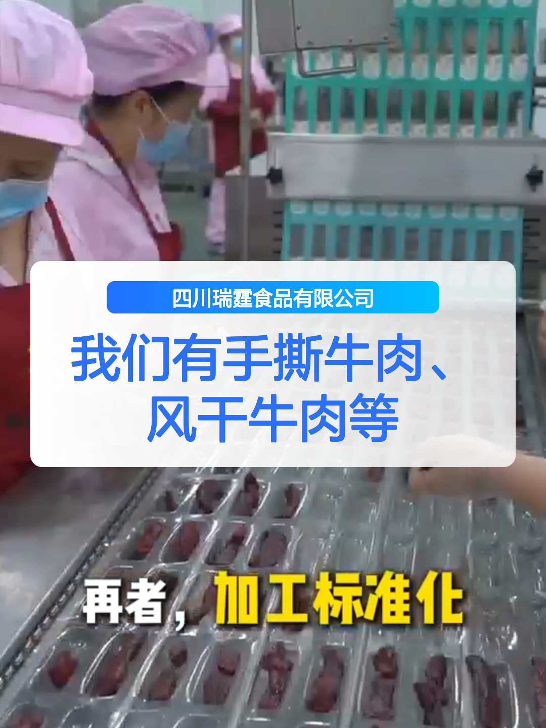我们有手撕牛肉、风干牛肉等