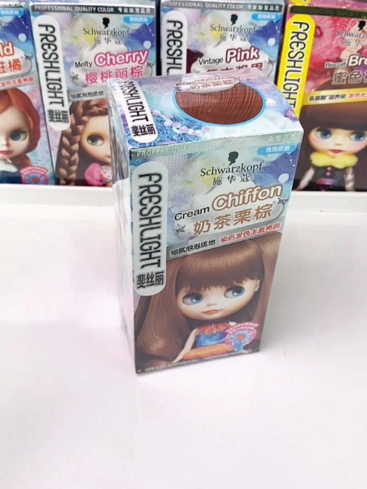 施华蔻泡泡染发剂“奶茶栗棕色”实测效果