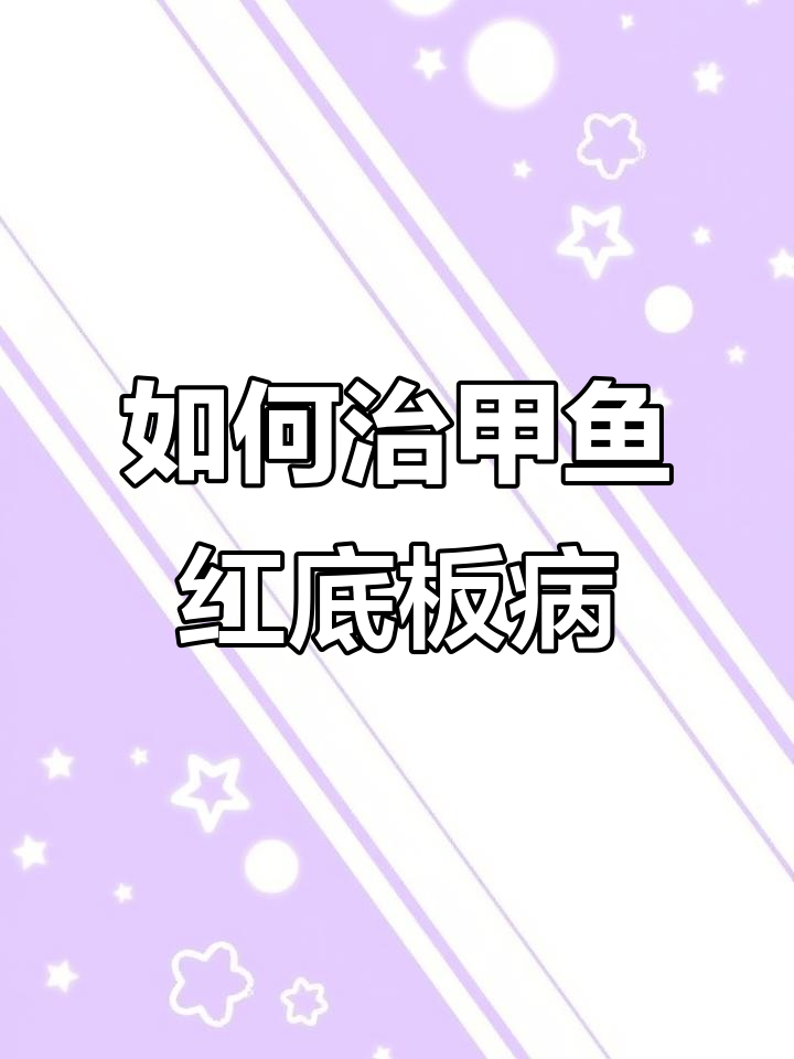 甲鱼红底板病如何治疗？专家解答来啦