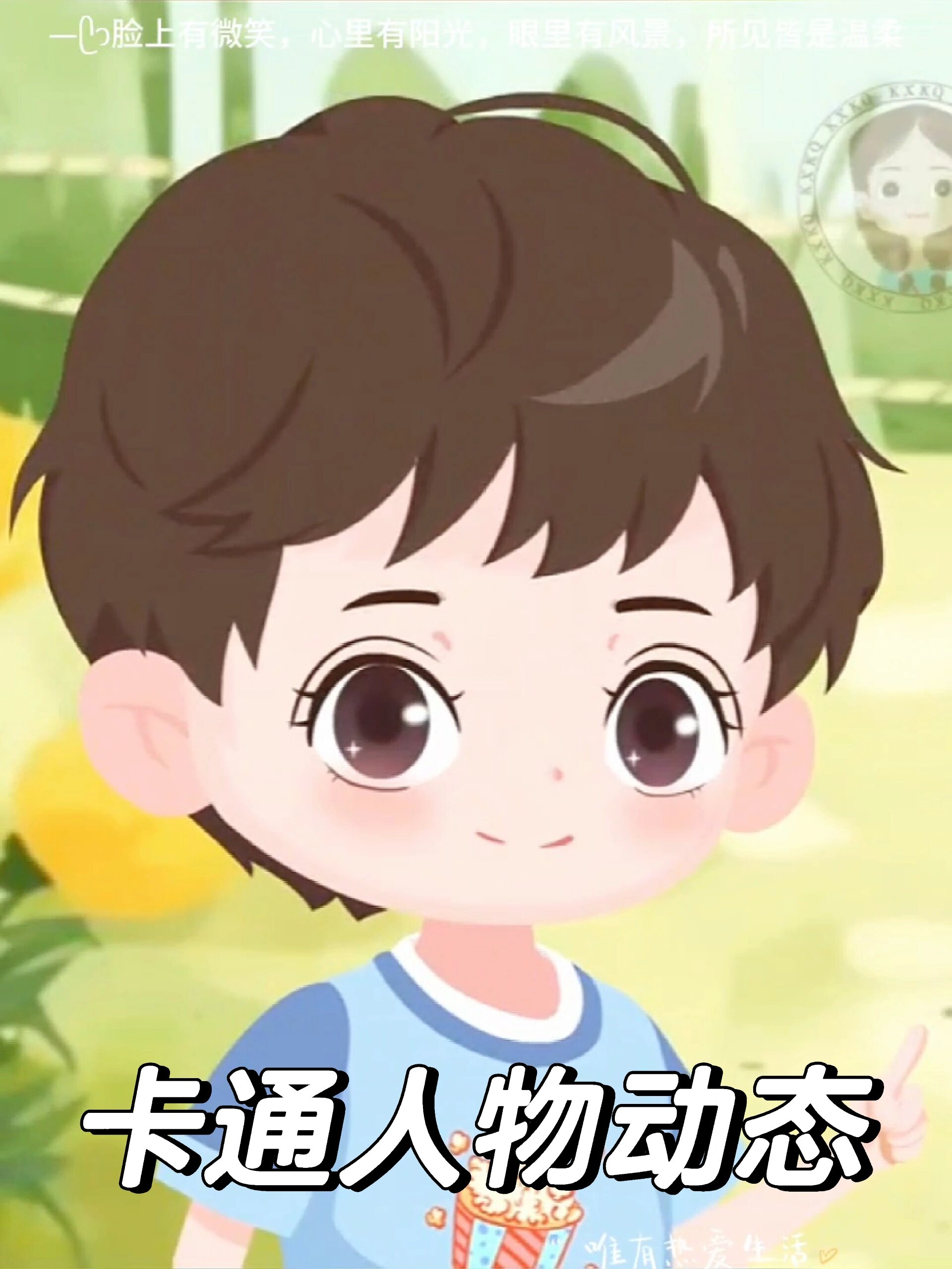 原创卡通人物动态GIF素材绿幕背景免抠图