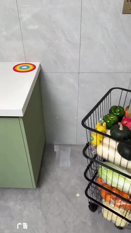 厨房蔬菜蓝架子置物架家用蔬菜水果放菜多层果蔬篮移动小推车蔬菜收纳篮收纳整理结实耐用生活好帮