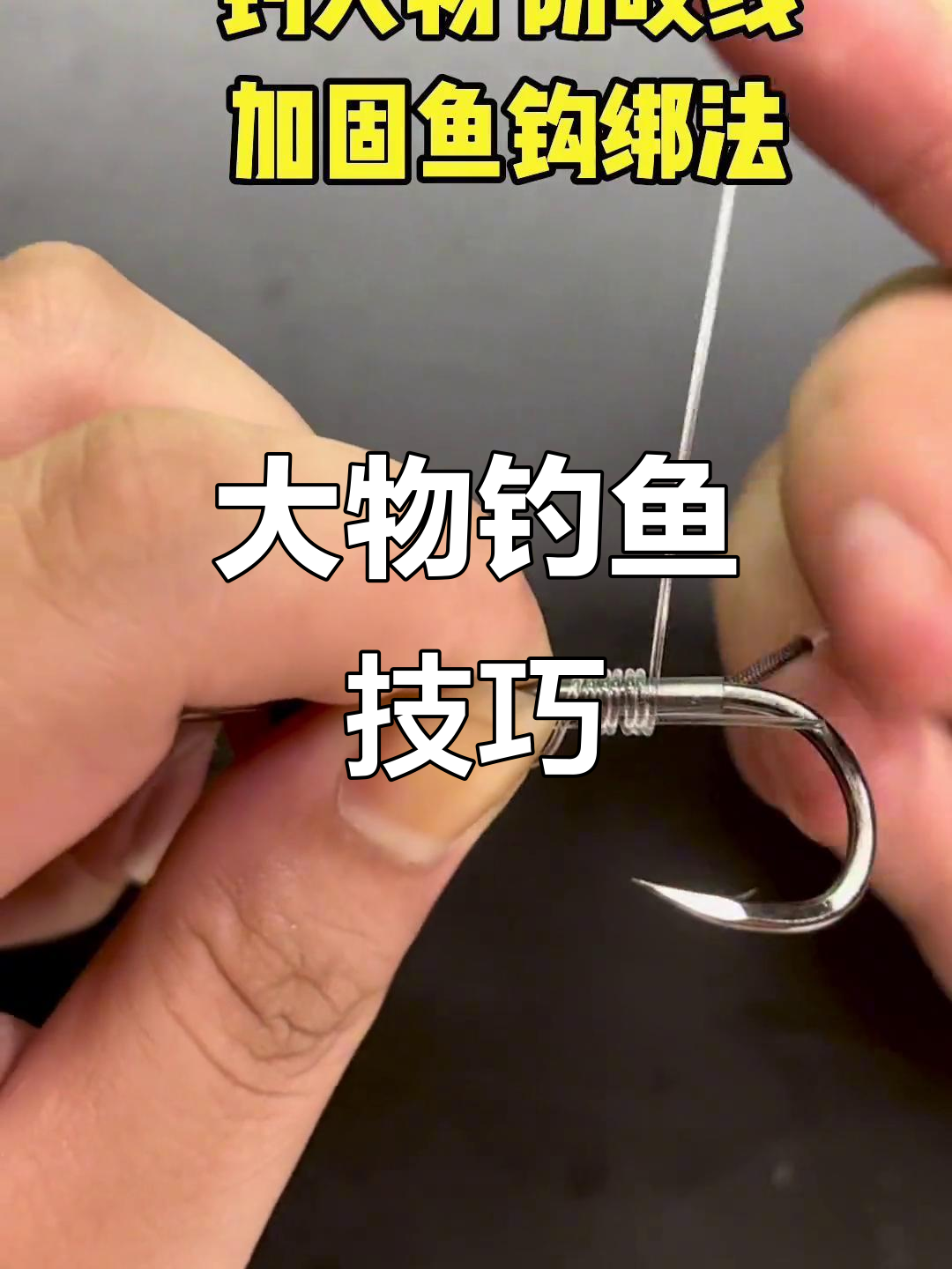 钓大物必备防咬线,加固鱼钩绑法揭秘