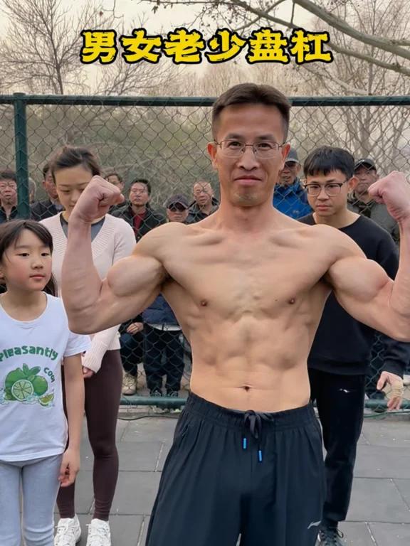 带领男女老少共练传统宫廷盘杠技艺，强身健体，看着大家的进步，我很欣慰！
