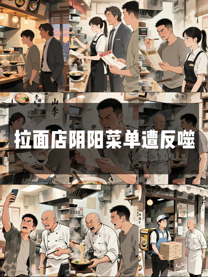 拉面店“阴阳菜单”坑游客后，遭三万日元外卖“回礼”
