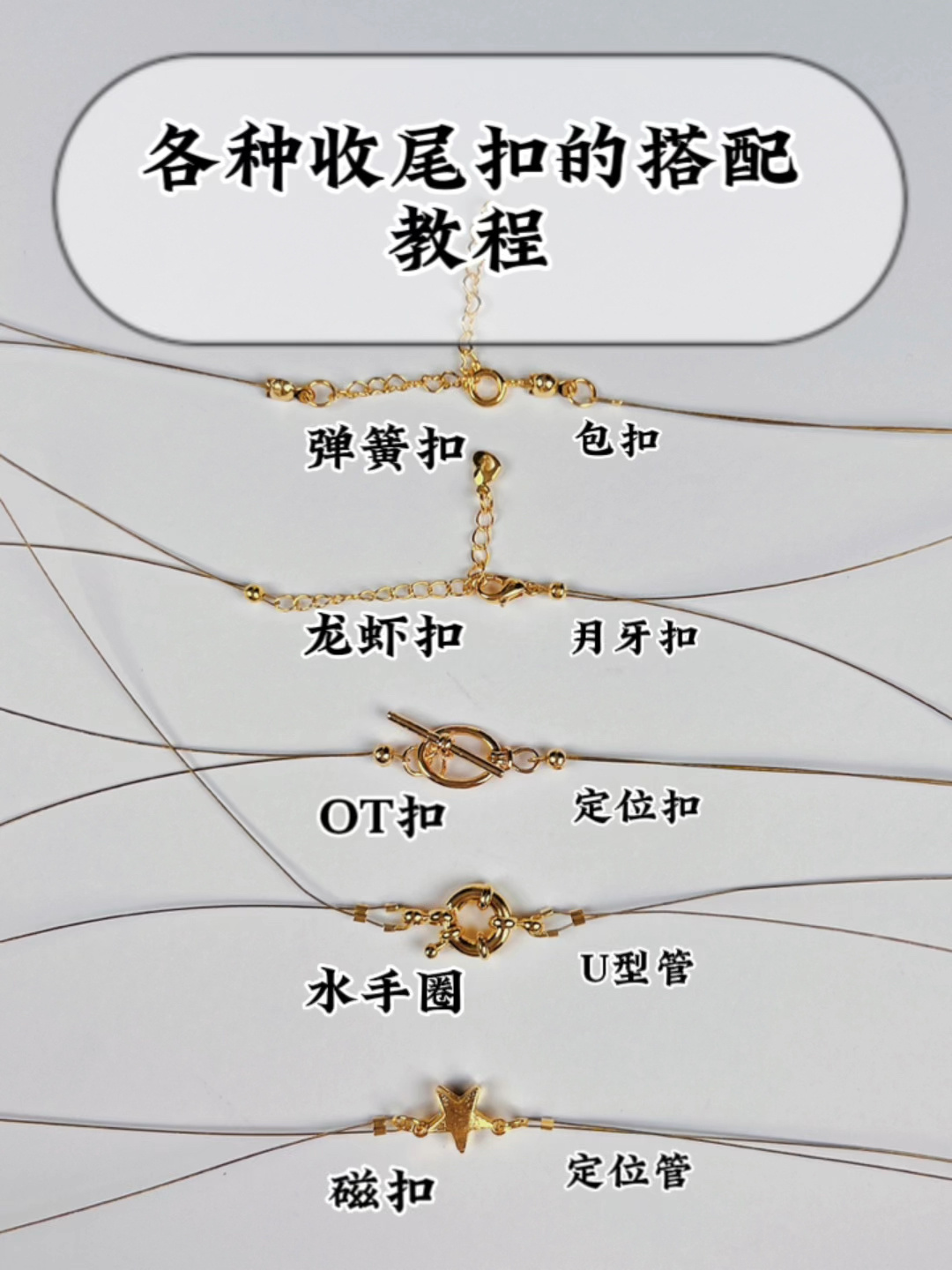  各种收尾扣的搭配教程来了(保姆级)