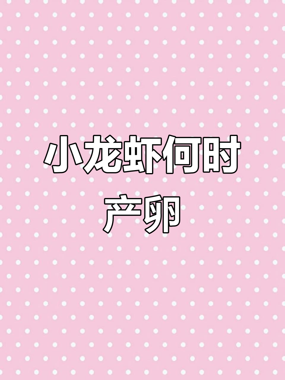 小龙虾秋季产卵,春季零星繁殖?养殖户必看关键信息