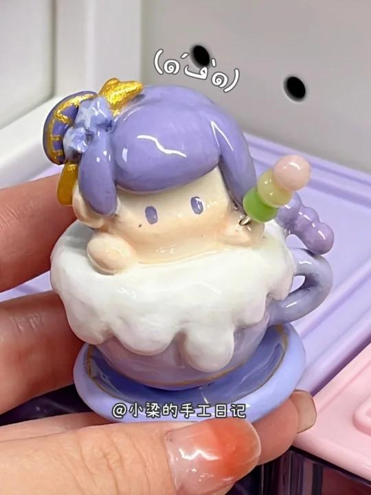 点开看雷电将军转圈圈石塑粘土手工