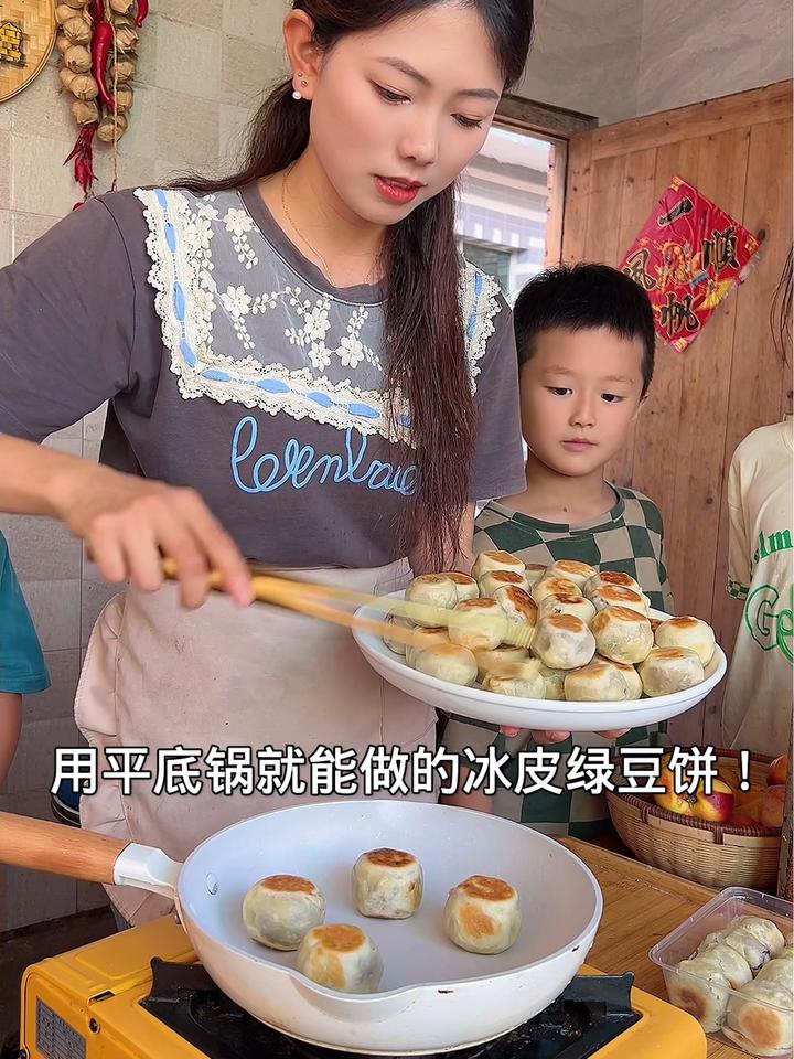 这个冰皮绿豆饼也太适合夏天了吧