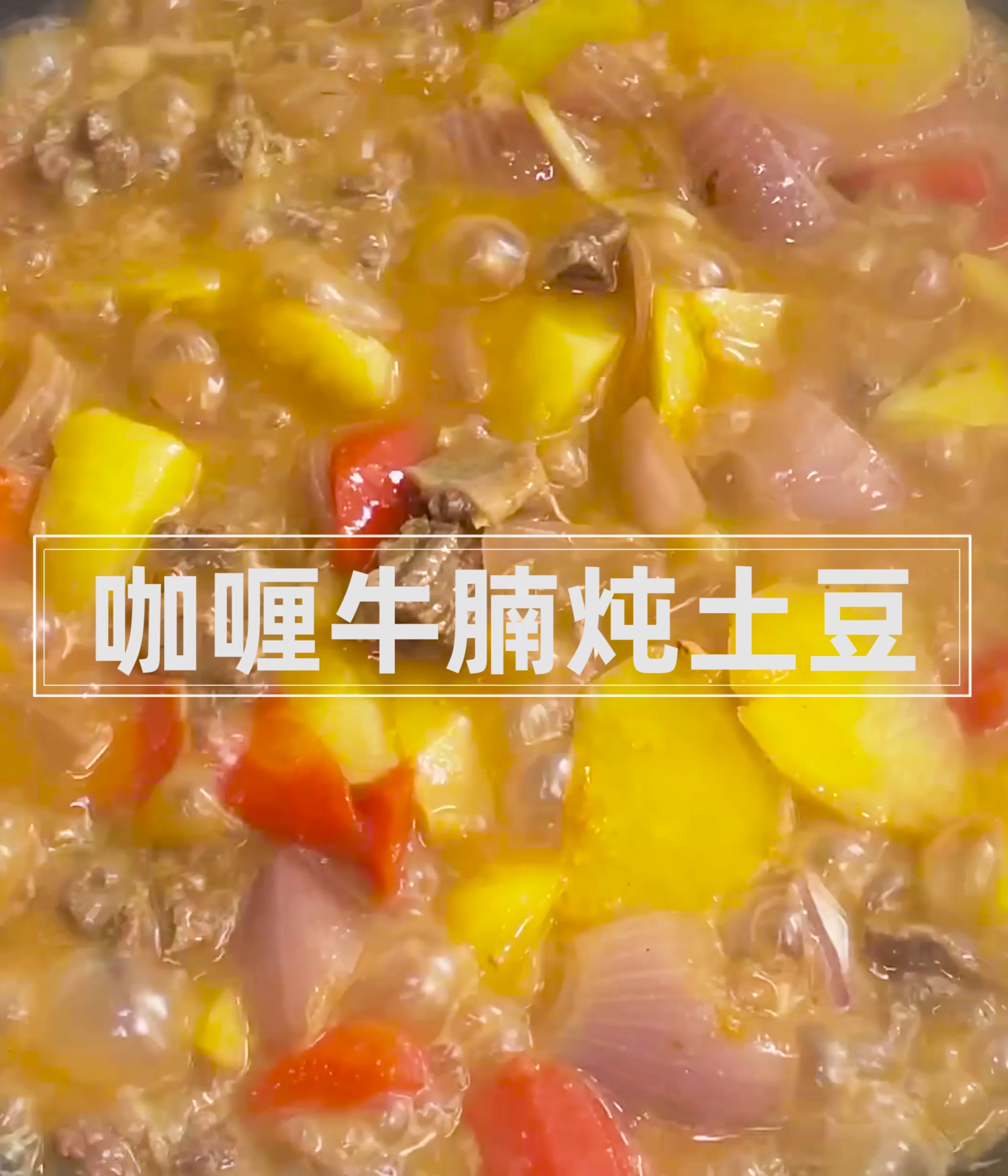 「咖喱牛腩炖土豆」香味扑鼻,三碗饭都不够