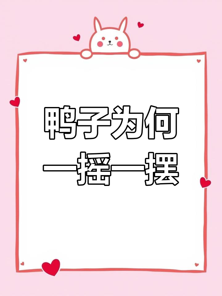 鸭子走路摇摆的秘密