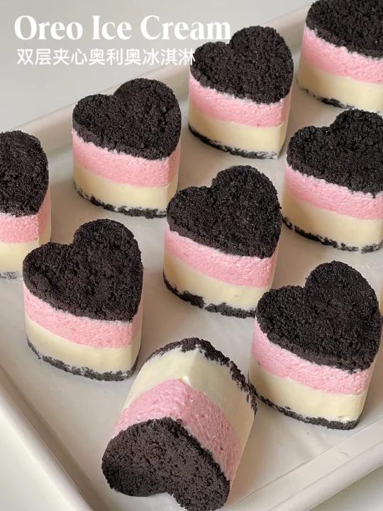 0难度双层夹心奥利奥冰淇淋520甜蜜限定
