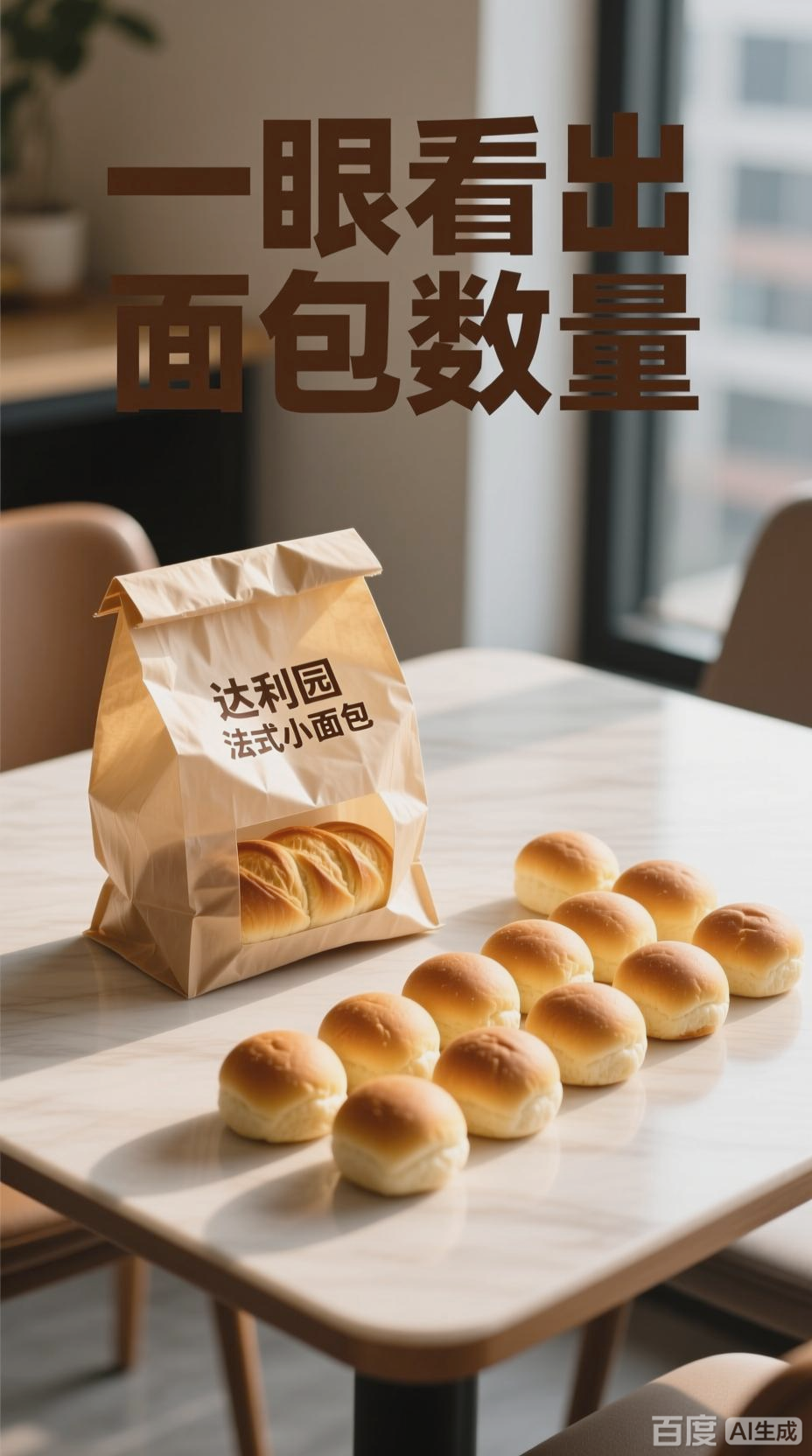 一眼看出面包数量的小技巧