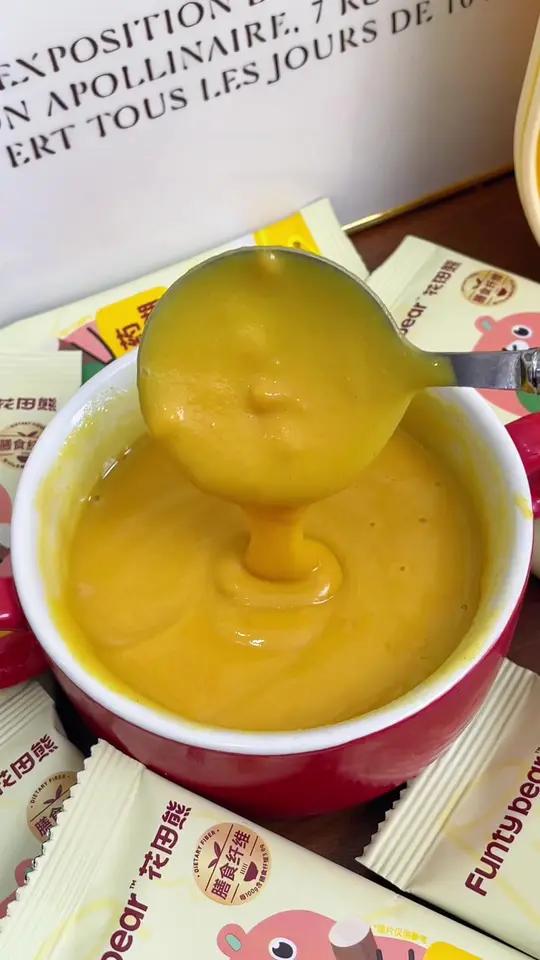 立秋过后,每天早上能来一碗这个花田熊家浓郁丝滑的山药南瓜玉米糊真的太幸福了!关键两分钟就能