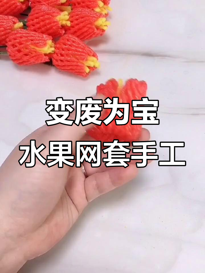 废物利用变宝,水果网套手工创意大变身