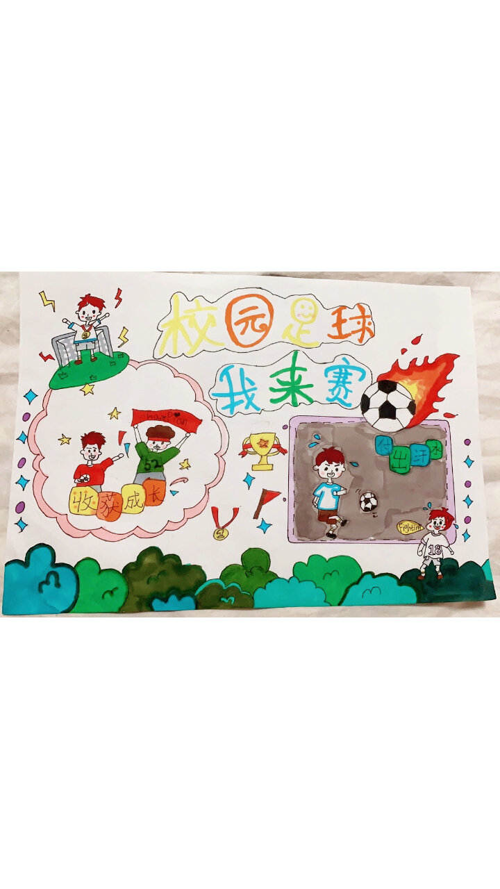 好看的手抄报校园足球