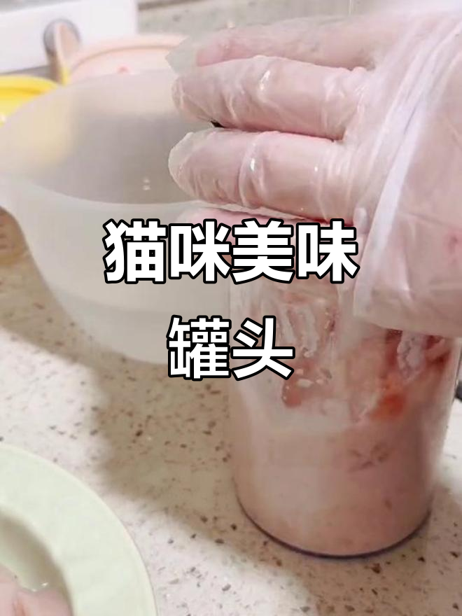 自制猫咪罐头,鸡胸肉与三文鱼完美搭配