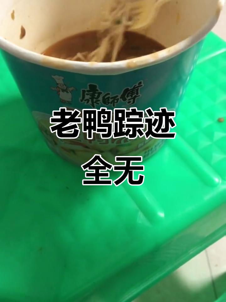 康师傅老鸭汤面,吃完连个鸭子影子都没见到!