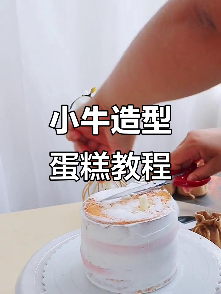 立体小牛生日蛋糕,动物奶油制作大揭秘