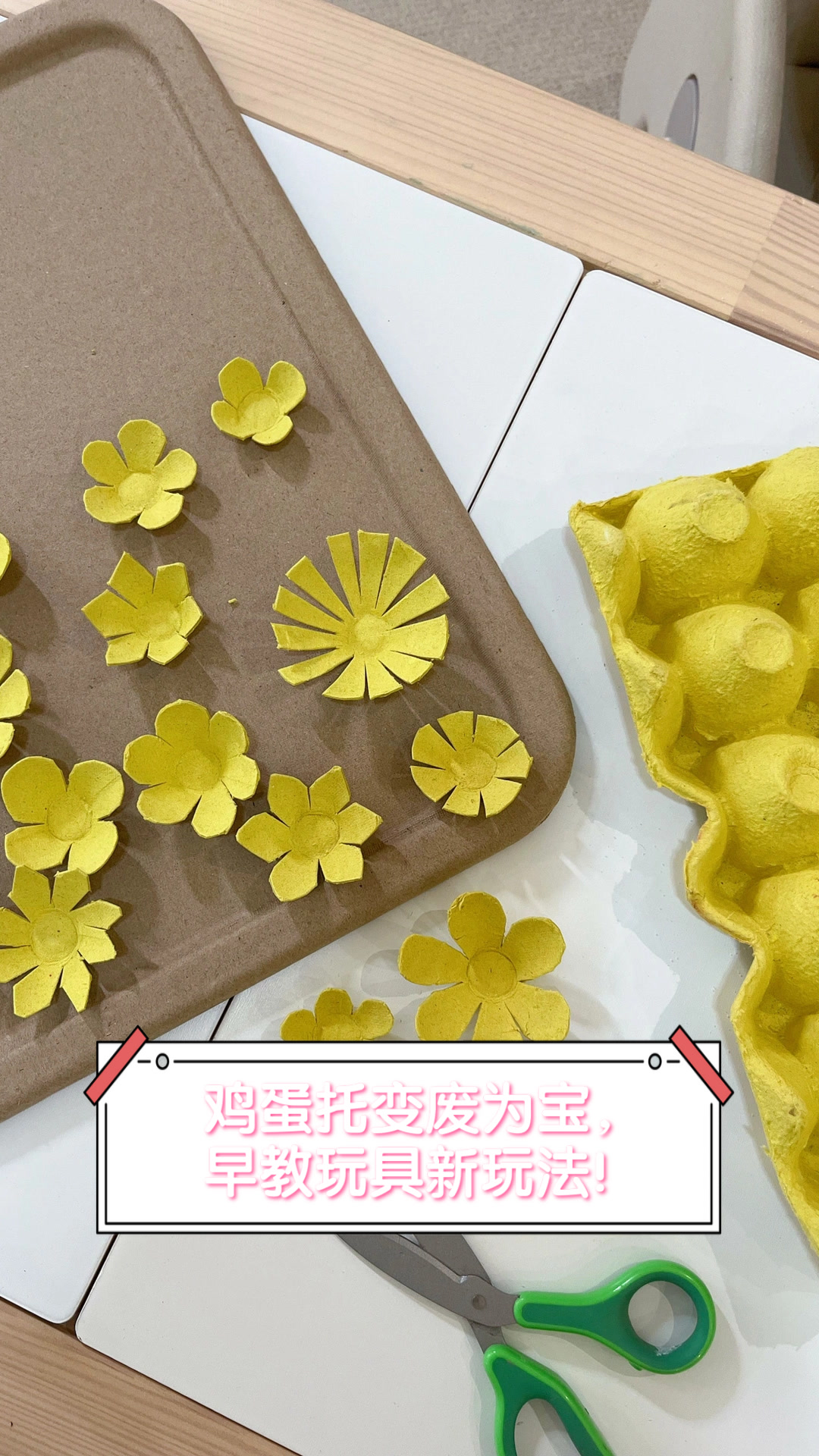 鸡蛋托变废为宝，早教玩具新玩法！