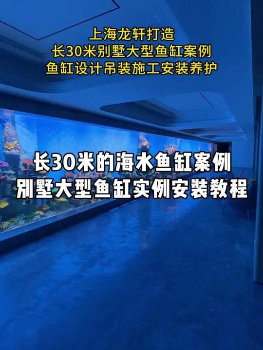 一个视频带你们看别墅长30米私人海水鱼缸,如何施工安装?