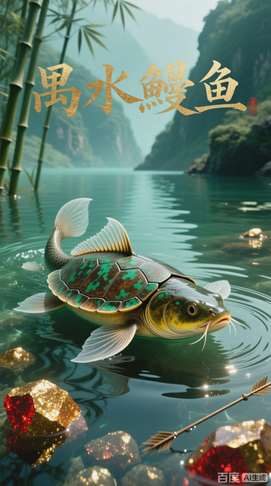「山海经-西山经」上古异鱼鳢鱼，奇幻水墨之旅