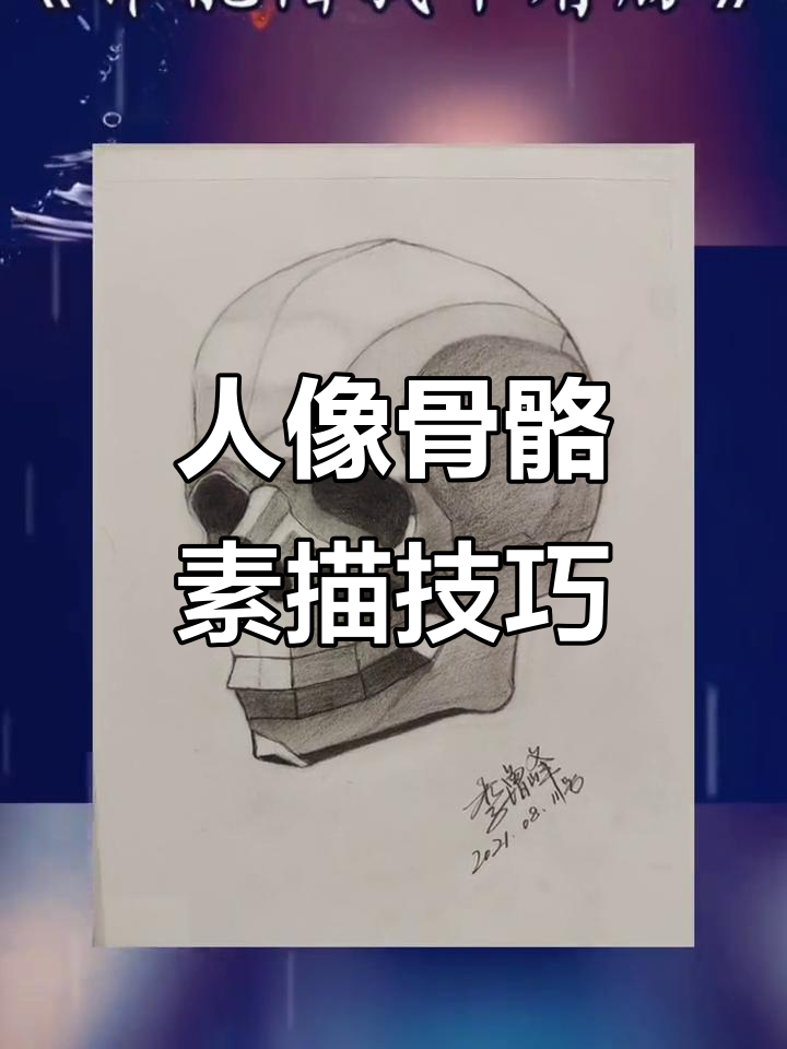 素描人像骨骼结构解析,掌握人体比例与形态