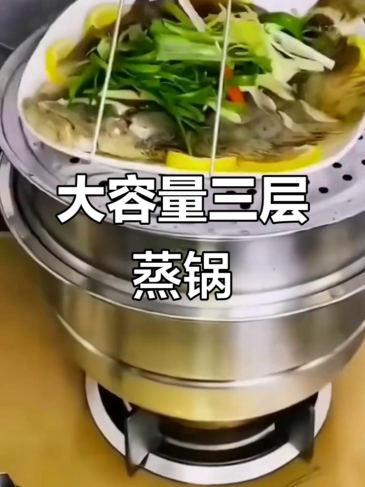三层蒸锅,电磁炉燃气灶都能用,大容量设计轻松蒸包子馒头