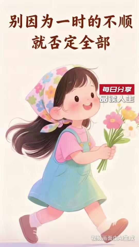别因为一时的不顺就否定全部,别因为一时的迷茫就放弃前行。黑夜过后必有黎明,风雨过后必有彩虹