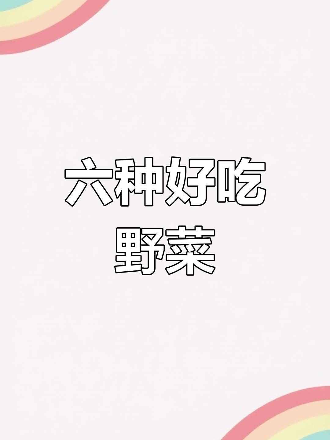农村常见六种美味野菜