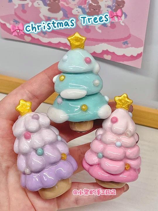 会转圈圈的多巴胺圣诞树粘土手工教程