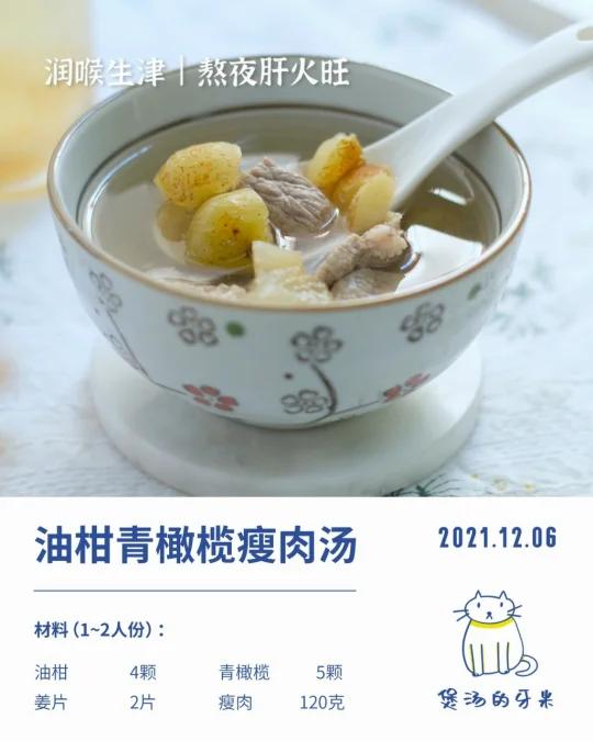 今日养生汤|油柑青橄榄瘦肉汤