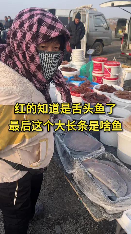 红的是舌头鱼,大长条是啥鱼