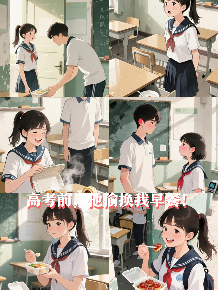 学霸同桌每天偷换我的早餐，高考那天他留了张纸条……